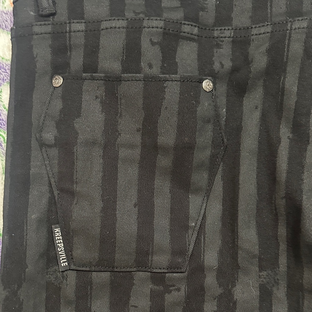 Kreepsville Black Striped Pants - Picture 7 of 8